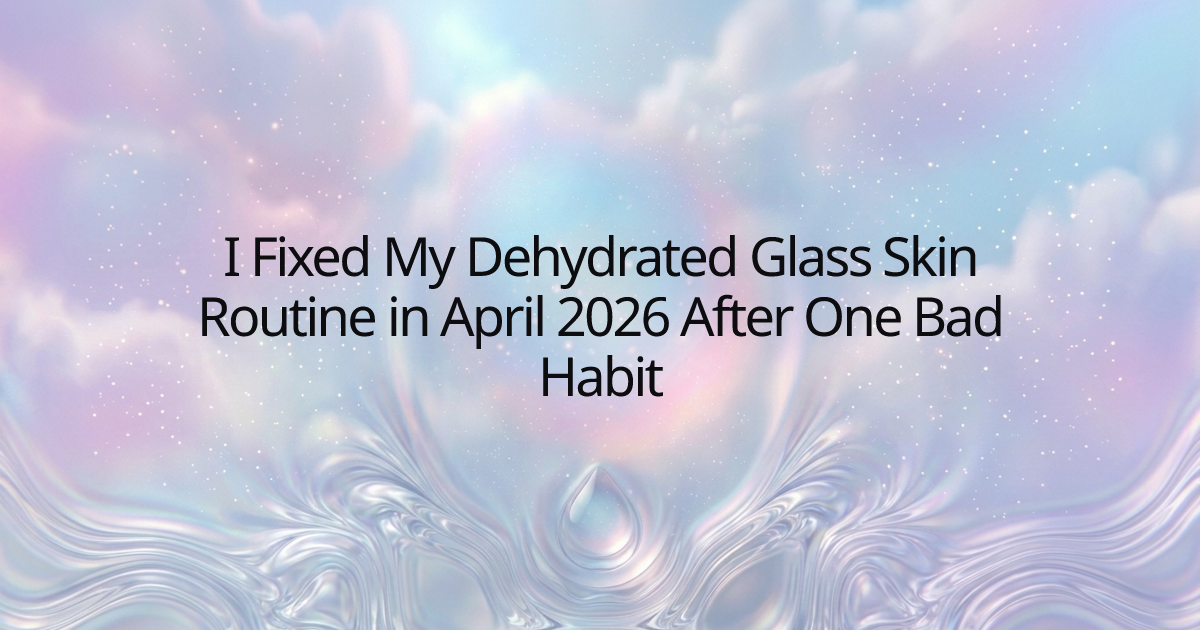 I Fixed My Dehydrated Glass Skin Routine in April 2026 After One Bad Habit