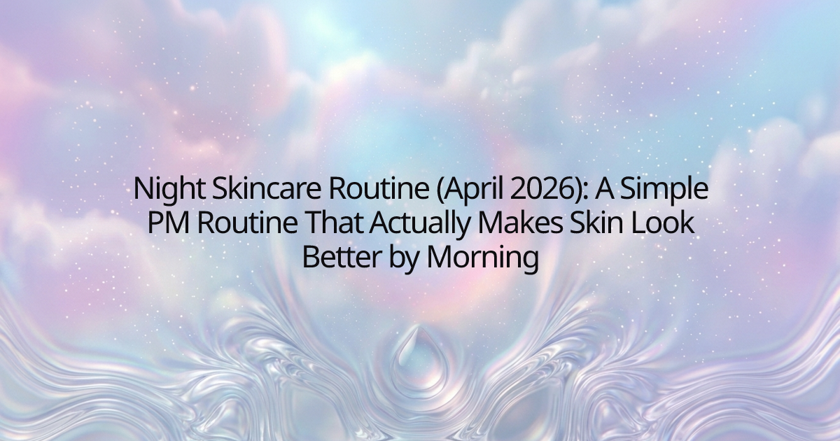 Night Skincare Routine (April 2026): A Simple PM Routine That Actually Makes Skin Look Better by Morning